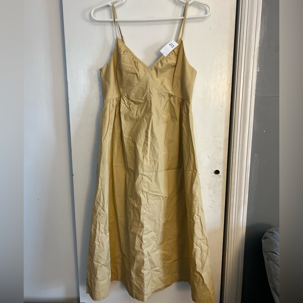 NWT Gap V-neck Cami Dress in Gold / Yellow